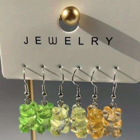 Gummy Bear Earrings - Teddy Bear Earrings - Picture 1 of 1